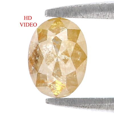 0.69 Ct Natural Loose Oval Cut Diamond 6.45 MM Yellow Color Oval Diamond QK2299