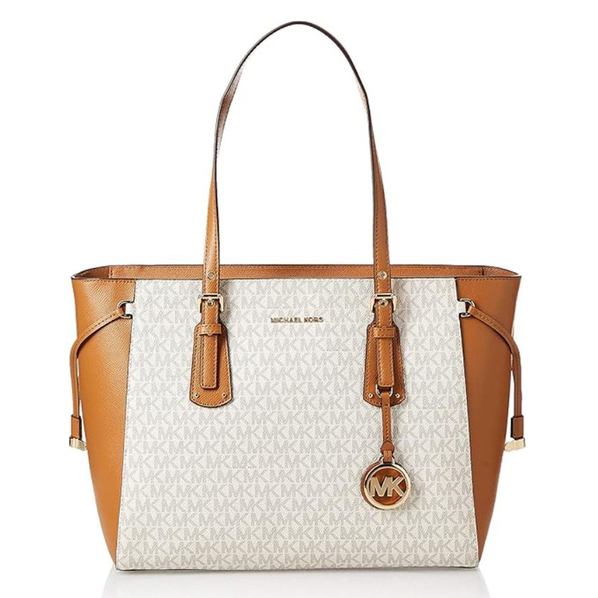 Michael Kors Voyager Presby Ladies Medium Two Tone Leather Tote