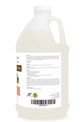 Coconut Oil 92 Degree by Velona - 2 Fl Oz / 1 Gal in jar Refined Cold pressed - Picture 42 of 43