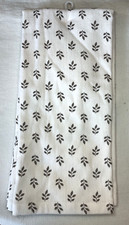 COLORDRIFT KITCHEN TOWELS 2 LEAVES WHITE GRAY 18 X 28 100 COTTON NIP