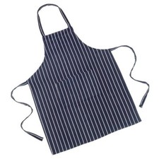 Grembiule da cucina/grembiule da cucina 100% cotone blu navy con tasca x 2