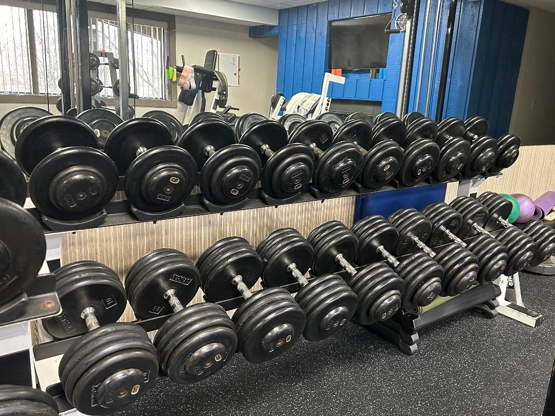 York Pro Style Dumbbell set 5100 and racks eBay