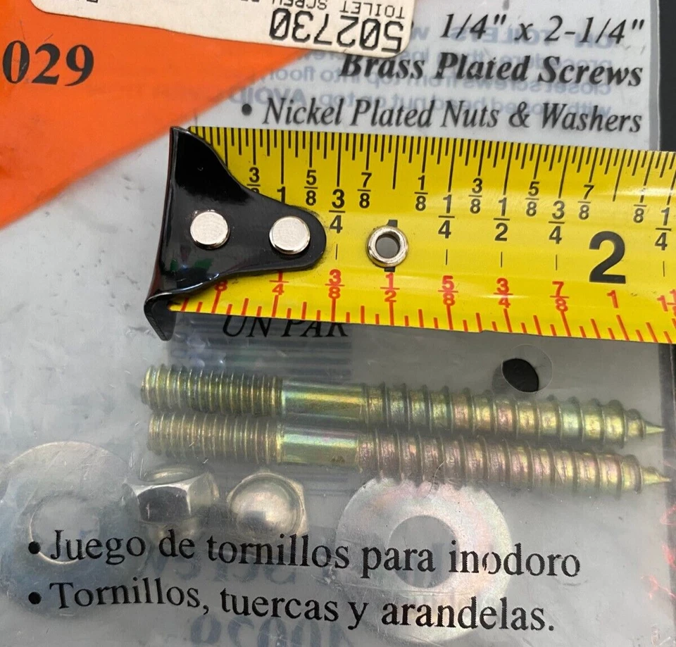 Kirkhill INC. Toilet Screw Set 1/4 x 2-1/4 in. 40029 - Image 2 of 2