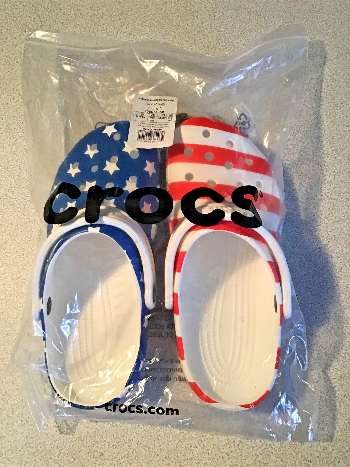 flag crocs