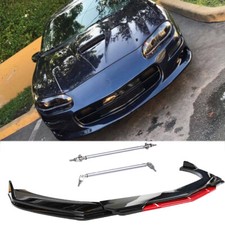 Redblack Car Front Bumper Splitter Lip Strut Rods For 1998-2002 Chevy Camaro