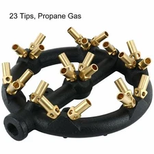 Natural Gas 23 Tips Jet Burner Round Shape Cast Iron & Brass Up 100,000 BTU