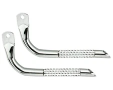 F&R LOWRIDER Quad All Twisted Bike Steel BICYCLE MUFFLER Smooth Chrome Lowrider