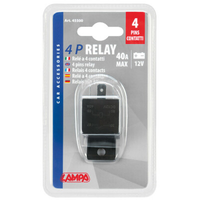 Relè Relay Relais Luci Universale 4 Contatti 12V Max 40A Relè Relay Relais Luci Universale 4 Contatti 12V Max 40A