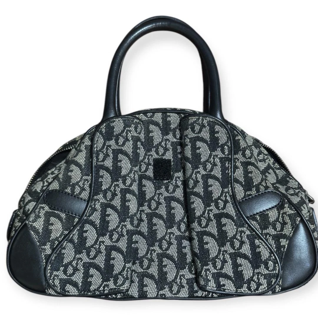 Sac à main trotteur Christian Dior bleu marine made in Italy occasionrare vintage