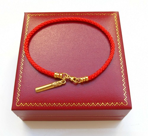kabbalah red string mezuzah bracelet luck amulet charm gold filled blessed eye - Picture 3 of 4