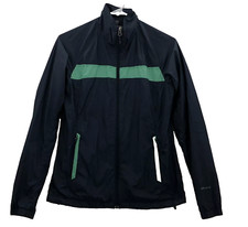 The North Face Womens Black Full Zip Windbreaker Rain Jacket Small TNF Colorbar