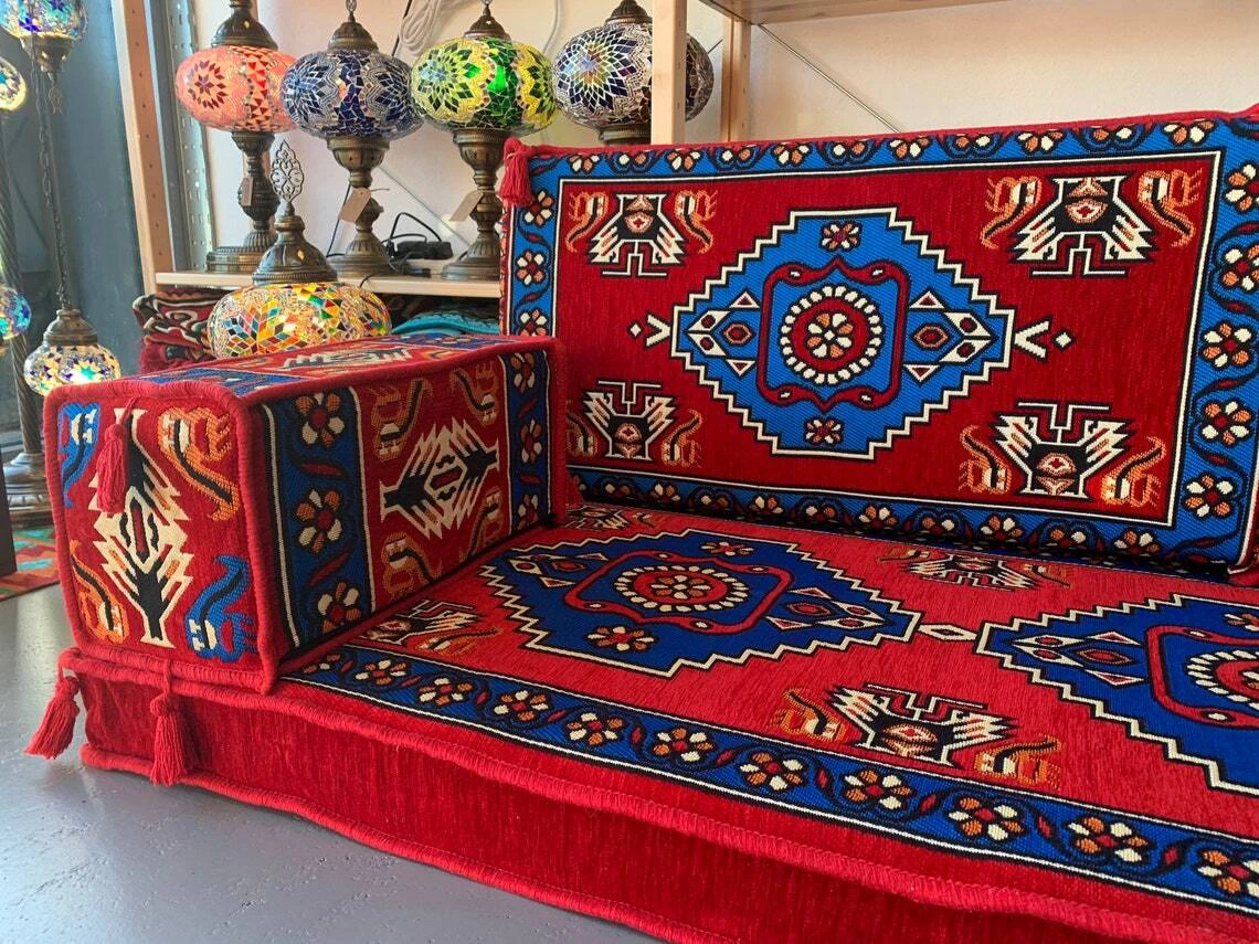 Arabic MAJLIS Floor Seating | Three Seater Modular Sofa | Bench Cushions
Opens in a new window or ta