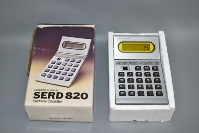 SERD 820 vintage Taschenrechner Calculator aus den 70er Jahre in Ovp Fach #A5