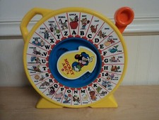 Vintage Mattel Disney Mickey Mouse Mickey's See 'N Say ABC's Talking Pull Handle