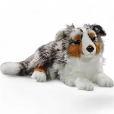 Carl Dick Australian Shepherd Dog, Stuffed Animal, Plush Toy