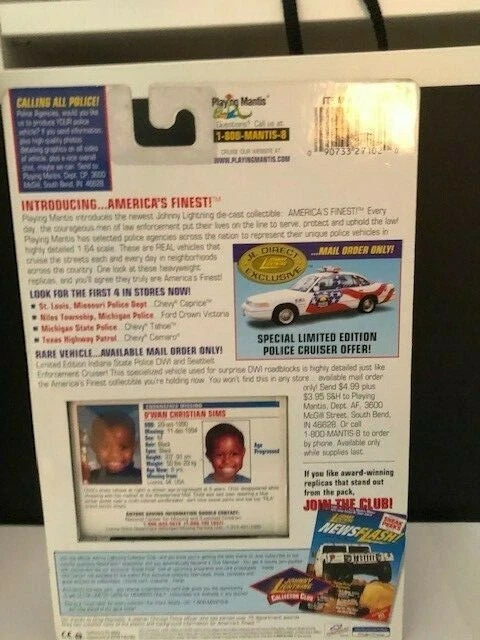 Johnny Lightning America's Finest Niles Twp Michigan Police Ford Crown Victoria - Image 3 of 3