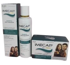 Hair Supplement Shampoo Anti Loss Hydration Treatment Kit 2 Itens - Imecap