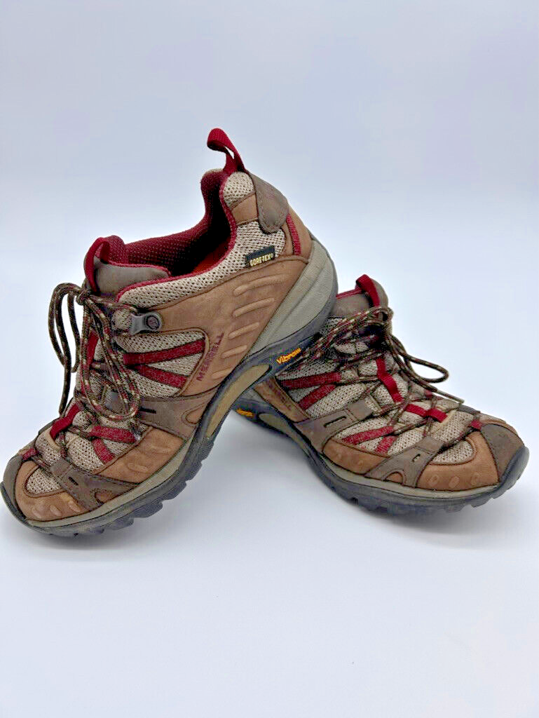 Stivali da trekking da donna Merrell Siren Sport taglia 7 GTX Vibram Goretex marroni