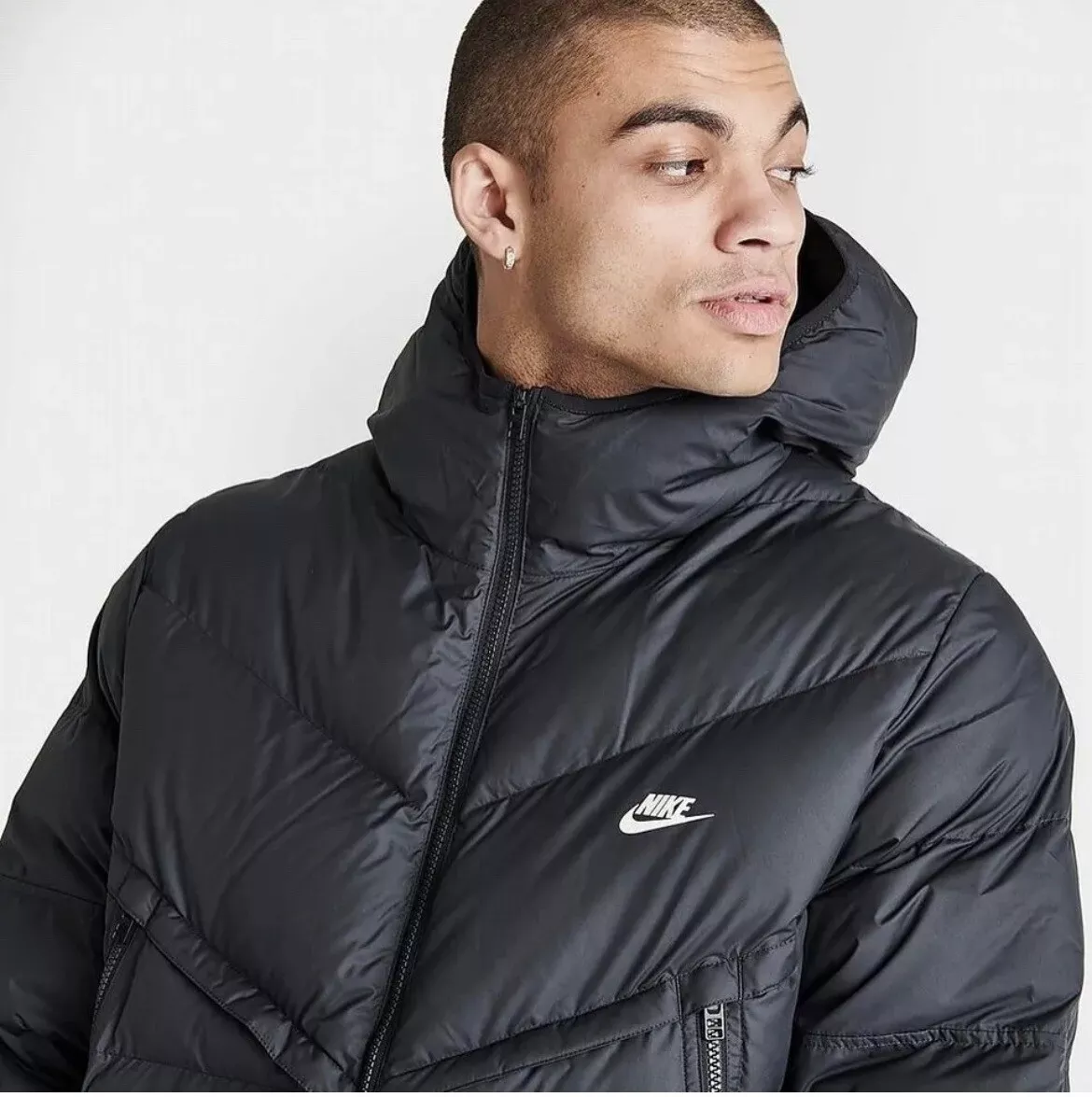 Veste tampon à capuche Nike Primaloft pour homme taille 2X grande noire DR9605 010