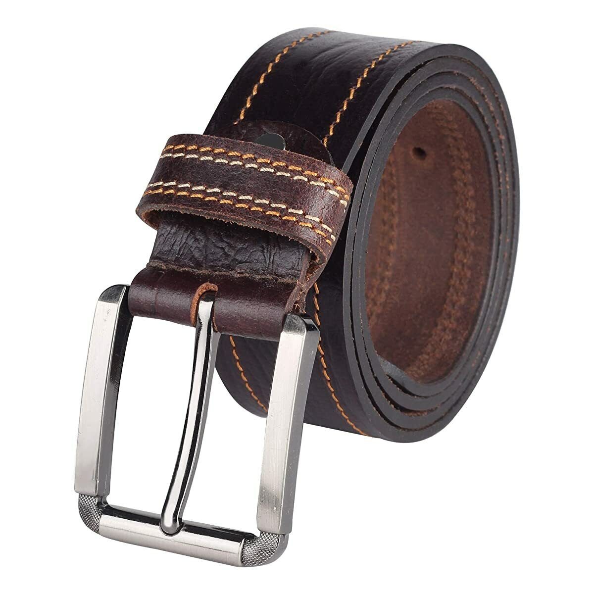 Genuine Embossed Leather Belt for Men, Formal black, tan, Brown