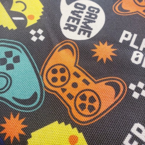 Video Game Theme 11" Makeup Jewelry Travel Bag Pouch Purse Player One Game Over - Picture 10 of 12