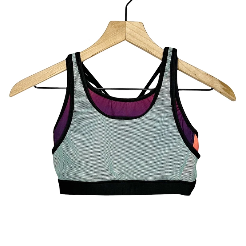 sweaty-betty ombre colorblock mesh layered strappy tank-bra