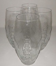 4 American Football Shaped 23oz Clear Beer Glasses National League Game Day