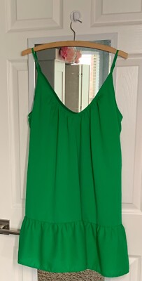 Flying Tomato  Mini Dress Womens Small. Kelly Green Party Flowy Glam Cocktail