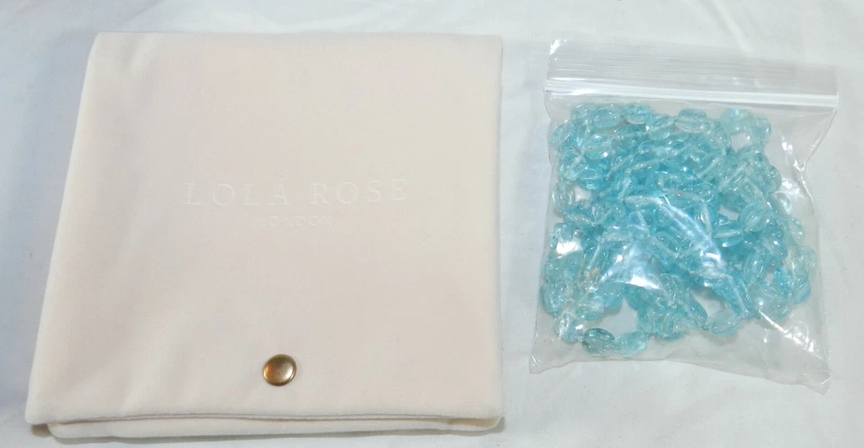 Nuevo con Caja y Bolsa - Collar con Cuentas Azul Océano Lola Rose 56.5" Foto 2 de 4