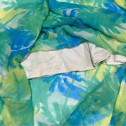 Route 66 Girls Palm Tree Green Yellow Blue Dress Size L (10/12) - Picture 7 of 7