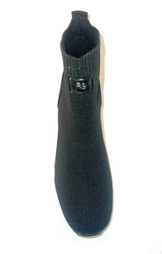Renato Garini EX9205 Black Mid Wedge High Top Slip On Fashion Sneaker Size 40 - Picture 4 of 8