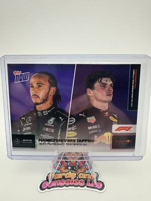 HAMILTON VERSTAPPEN 369,5 POINTS EACH  ONE RACE TO GO - TOPPS NOW Card #078