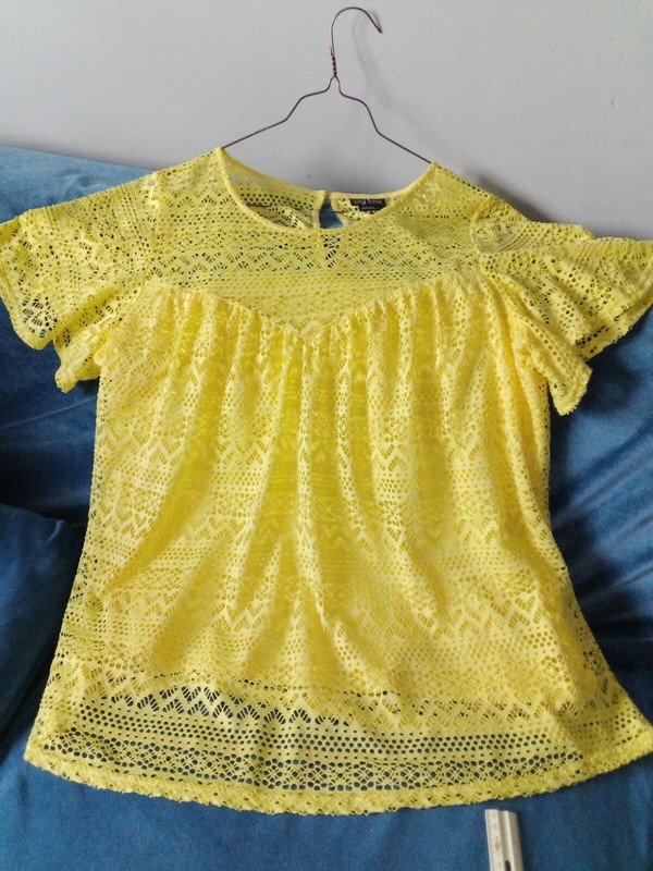 City Chic New Casual Summer Sunny Yellow Pullover Top Shirt Blouse size 20, 1X