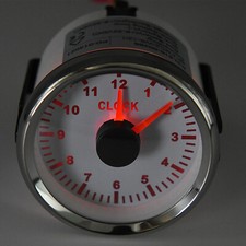 2 52mm Waterproof Digital Clock Gauge For Car Truck Motorbike Boat Yacht 9-32v