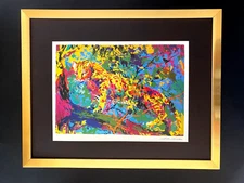 LEROY NEIMAN +  OCELOT  + CIRCA 1990'S + SIGNED PRINT FRAMED + BUY NOW