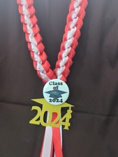 Graduation Ribbon lei 2025 Red And White