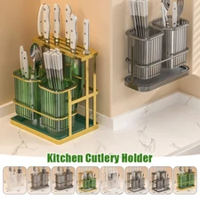 Kitchen Cutlery Holder Spoon Fork Storage Rack Organizer Utensils Drainer Box.