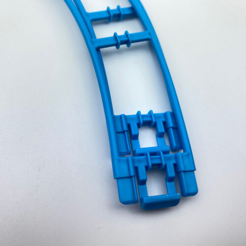 2 Pezzi Curvi Micro Knex Pista Blu Chiaro 180 Gradi - Ricambi Sottobicchieri K'nex - Foto 2 di 2