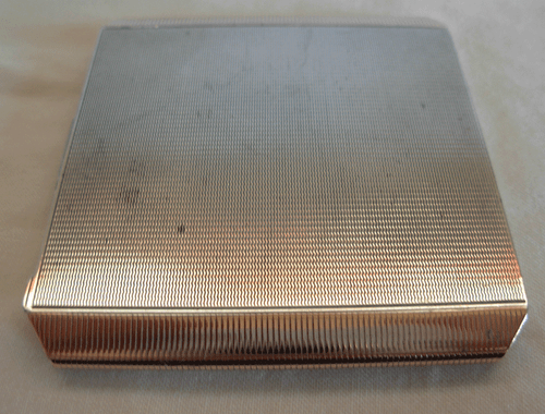 ART DECO 935 AUSTRIAN GILT SILVER COMPACT -- 98 grams - Picture 5 of 12