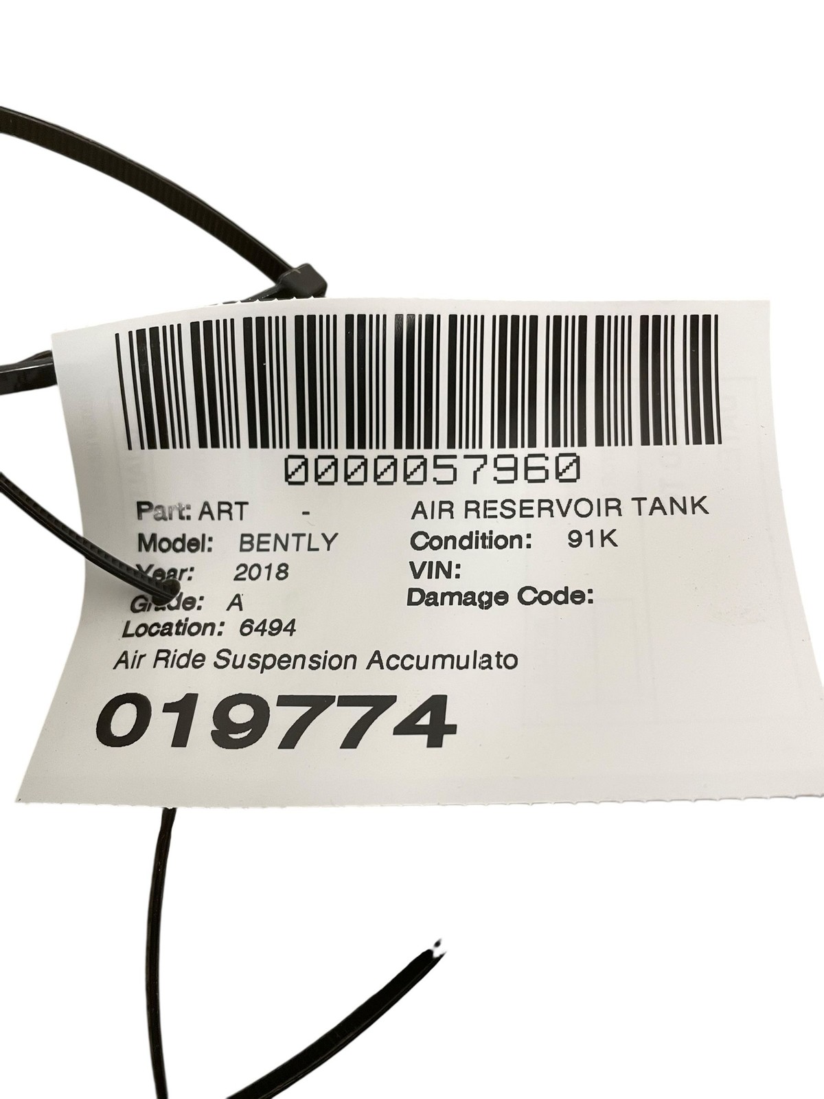 2015-2020 BENTLEY BENTAYGA Air Ride Suspension Accumulator Tank Set Left & Right