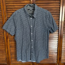 Carbon Mens Casual Button Up Shirt - Blue Sho...