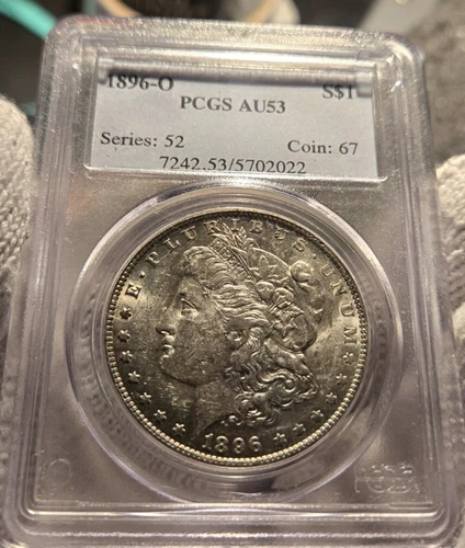 1896-O MORGAN SILVER DOLLAR COIN SILVER UNCIRCULATED CERTIFIED AU 53