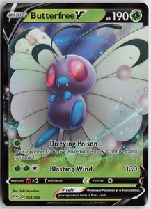 Butterfree V 001/189 Darkness Ablaze Ultra Rare Holo