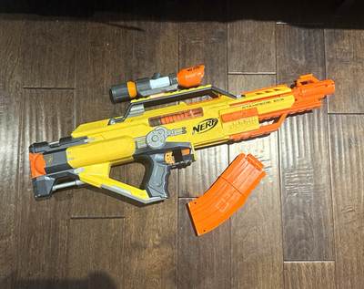 NERF N-Strike Stampede ECS Dart Blaster w/ 10-Round Clip Magazine and scope