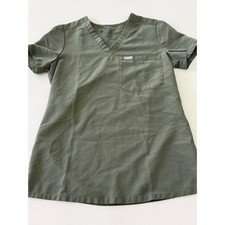 Figs Technical Collection Casma V-Neck Scrub Top Olive Green XXS PO 1620