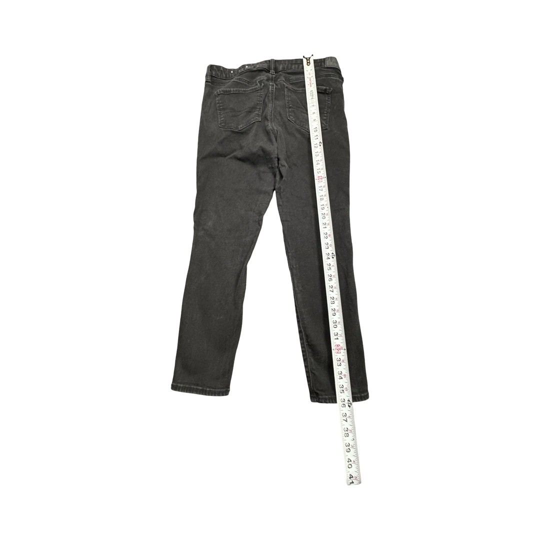 American Eagle Jeggings Womens 12 34X26 Black Next Level Stretch Skinny Denim image 8