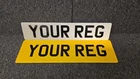 Front & Oversize Back Printed Number Plates MOT Road Legal CAR VAN Reg (Premium)