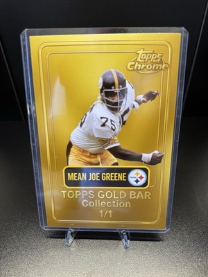 Joe Greene 4x6 Pittsburgh Steelers NFL-Gold bar collection +top