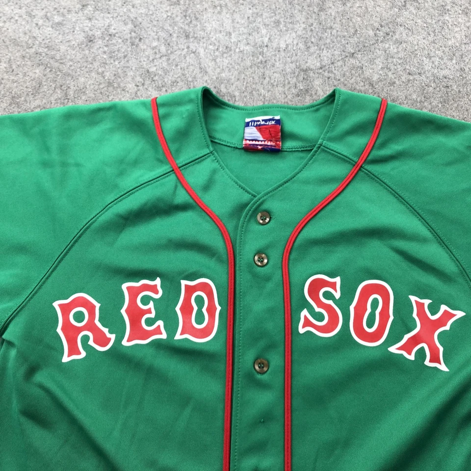 Camiseta de béisbol Boston Red Sox para hombre XL verde chelín 38 Majestic St Patricks Foto 3 de 4