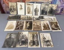 Lot 20 Vintage WW1 US Army Soldier RPPC Real Photo Postcards Must See
